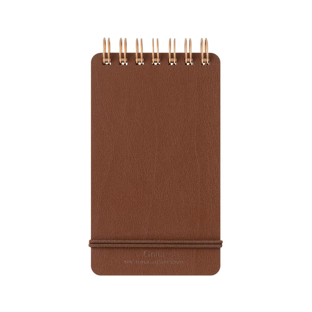 DESIGNPHIL Midori 11799006 Notepad WM Ring Memo Grain Dark Brown
